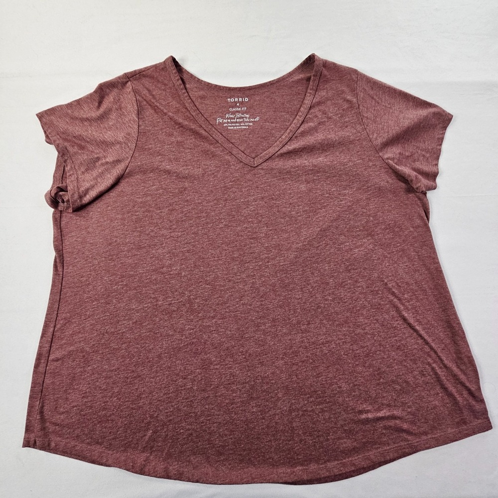 Torrid Rust Short Sleeve Cotton Blend Classic Fit T-Shirt Women's 4X
